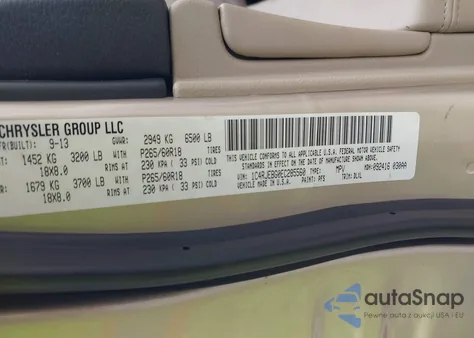 2014 Jeep Grand Cherokee Limited z USA, uszkodzony, nr VIN 1C4RJEBG0EC285560